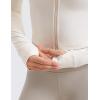 imageCRZ YOGA Womens Butterluxe Full Zip Cropped Workout Jacket Slim Fit Lightweight Athletic Yoga Tops with Thumb HolesWhite Apricot