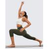 imageCRZ YOGA Womens Butterluxe High Waisted Lounge Leggings 19 Inches  Workout Buttery Soft Capris Yoga PantsOlive Green