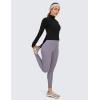 imageCRZ YOGA Womens Butterluxe Long Sleeve Workout Shirts Half Quarter Zip Athletic Tops Crop Collared TShirtBlack