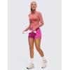 imageCRZ YOGA Womens Butterluxe Long Sleeve Workout Shirts Half Quarter Zip Athletic Tops Crop Collared TShirtBriar Rose
