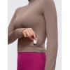 imageCRZ YOGA Womens Butterluxe Long Sleeve Workout Shirts Half Quarter Zip Athletic Tops Crop Collared TShirtBrown Purple