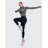 imageCRZ YOGA Womens Butterluxe Long Sleeve Workout Shirts Half Quarter Zip Athletic Tops Crop Collared TShirtDark Carbon
