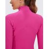 imageCRZ YOGA Womens Butterluxe Long Sleeve Workout Shirts Half Quarter Zip Athletic Tops Crop Collared TShirtHibiscus Purple
