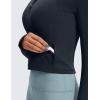 imageCRZ YOGA Womens Butterluxe Long Sleeve Workout Shirts Half Quarter Zip Athletic Tops Crop Collared TShirtTrue Navy