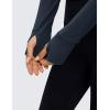 imageCRZ YOGA Womens Butterluxe Long Sleeve Workout Shirts Half Quarter Zip Athletic Tops Crop Collared TShirtTwilight Blue