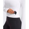 imageCRZ YOGA Womens Butterluxe Long Sleeve Workout Shirts Half Quarter Zip Athletic Tops Crop Collared TShirtWhite