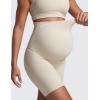 imageCRZ YOGA Womens Butterluxe Maternity Biker Shorts Over The Belly 6quot  Pregnancy Yoga Workout ActivewearMojave Tan