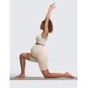 imageCRZ YOGA Womens Butterluxe Maternity Biker Shorts Over The Belly 6quot  Pregnancy Yoga Workout ActivewearMojave Tan