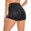 imageCRZ YOGA Womens Butterluxe Matte Faux Leather Biker Shorts 25  High Waist Workout Yoga SpandexBlack