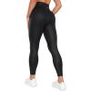 imageCRZ YOGA Womens Butterluxe Matte Faux Leather Cross Waist Leggings 25quot  V Crossover High Waisted LoungeBlack Classic