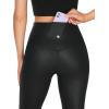 imageCRZ YOGA Womens Butterluxe Matte Faux Leather Flare Leggings 32 Inches  High Waist Wide Leg Bootcut Yoga Pants