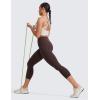 imageCRZ YOGA Womens Butterluxe Workout Capri Leggings with Pockets 21 Inches  High Waisted Gym Athletic Crop YogaHot Fudge Brown