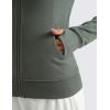 imageCRZ YOGA Womens Fleece Full Zip Hoodie Jackets Workout Hooded Zipper Basic Casual Sweatshirts with Thumb HolesGrey Sage