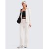 imageCRZ YOGA Womens Fleece Full Zip Hoodie Jackets Workout Hooded Zipper Basic Casual Sweatshirts with Thumb HolesMilky White Bone