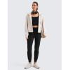 imageCRZ YOGA Womens Fleece Lined Full Zip Hoodies Oversized Long Sleeve Casual Workout Hooded Sweatshirt with Thumb HolesMilky White Bone