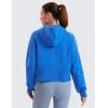 imageCRZ YOGA Womens Fleece Lined Full Zip Hoodies Oversized Long Sleeve Casual Workout Hooded Sweatshirt with Thumb HolesSparkle Blue