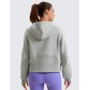 imageCRZ YOGA Womens Fleece Lined Full Zip Hoodies Oversized Long Sleeve Casual Workout Hooded Sweatshirt with Thumb HolesSterling
