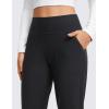 imageCRZ YOGA Womens Fleece Lined Workout Joggers with Pockets 275quot  Hiking Running Outdoor Pants Water Resistant Winter WarmBlack