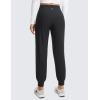 imageCRZ YOGA Womens Fleece Lined Workout Joggers with Pockets 275quot  Hiking Running Outdoor Pants Water Resistant Winter WarmBlack