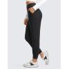 imageCRZ YOGA Womens Fleece Lined Workout Joggers with Pockets 275quot  Hiking Running Outdoor Pants Water Resistant Winter WarmBlack