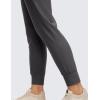imageCRZ YOGA Womens Fleece Lined Workout Joggers with Pockets 275quot  Hiking Running Outdoor Pants Water Resistant Winter WarmInk Gray