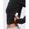imageCRZ YOGA Womens Fleece Zip Up Cropped Hoodie Workout Jacket Athletic Casual Long Sleeve Sweatshirts with Thumb HolesBlack