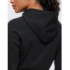 imageCRZ YOGA Womens Fleece Zip Up Cropped Hoodie Workout Jacket Athletic Casual Long Sleeve Sweatshirts with Thumb HolesBlack