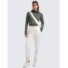 imageCRZ YOGA Womens Fleece Zip Up Cropped Hoodie Workout Jacket Athletic Casual Long Sleeve Sweatshirts with Thumb HolesGrey Sage