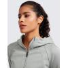 imageCRZ YOGA Womens Fleece Zip Up Cropped Hoodie Workout Jacket Athletic Casual Long Sleeve Sweatshirts with Thumb HolesSterling
