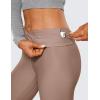 imageCRZ YOGA Womens High Waisted Fleece Lined Leggings 25 inches  Winter Warm Thick Thermal Soft Workout Yoga PantsBrown Purple