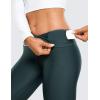 imageCRZ YOGA Womens High Waisted Fleece Lined Leggings 25 inches  Winter Warm Thick Thermal Soft Workout Yoga PantsForest Dark Green