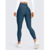 imageCRZ YOGA Womens High Waisted Fleece Lined Leggings 25 inches  Winter Warm Thick Thermal Soft Workout Yoga PantsFrench Navy