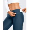 imageCRZ YOGA Womens High Waisted Fleece Lined Leggings 25 inches  Winter Warm Thick Thermal Soft Workout Yoga PantsFrench Navy