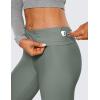 imageCRZ YOGA Womens High Waisted Fleece Lined Leggings 25 inches  Winter Warm Thick Thermal Soft Workout Yoga PantsGrey Sage