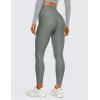 imageCRZ YOGA Womens High Waisted Fleece Lined Leggings 25 inches  Winter Warm Thick Thermal Soft Workout Yoga PantsGrey Sage