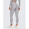 imageCRZ YOGA Womens High Waisted Fleece Lined Leggings 25 inches  Winter Warm Thick Thermal Soft Workout Yoga PantsGull Gray
