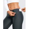 imageCRZ YOGA Womens High Waisted Fleece Lined Leggings 25 inches  Winter Warm Thick Thermal Soft Workout Yoga PantsMelanite