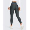 imageCRZ YOGA Womens High Waisted Fleece Lined Leggings 25 inches  Winter Warm Thick Thermal Soft Workout Yoga PantsMelanite