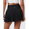 imageCRZ YOGA Womens High Waisted Pleated Tennis Skirts with Pockets Tummy Control Casual Liner A Line Workout Golf SkortsBlack