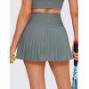 imageCRZ YOGA Womens High Waisted Pleated Tennis Skirts with Pockets Tummy Control Casual Liner A Line Workout Golf SkortsGrey Sage
