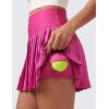 imageCRZ YOGA Womens High Waisted Pleated Tennis Skirts with Pockets Tummy Control Casual Liner A Line Workout Golf SkortsHibiscus Purple