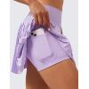 imageCRZ YOGA Womens High Waisted Pleated Tennis Skirts with Pockets Tummy Control Casual Liner A Line Workout Golf SkortsLilac