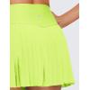 imageCRZ YOGA Womens High Waisted Pleated Tennis Skirts with Pockets Tummy Control Casual Liner A Line Workout Golf SkortsNeon Yellow