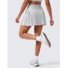 imageCRZ YOGA Womens High Waisted Pleated Tennis Skirts with Pockets Tummy Control Casual Liner A Line Workout Golf SkortsPlatinum Grey