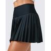imageCRZ YOGA Womens High Waisted Pleated Tennis Skirts with Pockets Tummy Control Casual Liner A Line Workout Golf SkortsTrue Navy
