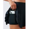 imageCRZ YOGA Womens High Waisted Pleated Tennis Skirts with Pockets Tummy Control Casual Liner A Line Workout Golf SkortsTrue Navy