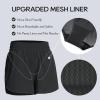 imageCRZ YOGA Womens High Waisted Running Shorts Mesh Liner 3 Dolphin Quick Dry for Athletic Gym Track Workout with Zip PocketBlack