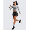 imageCRZ YOGA Womens High Waisted Running Shorts Mesh Liner 3 Dolphin Quick Dry for Athletic Gym Track Workout with Zip PocketBlack