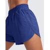imageCRZ YOGA Womens High Waisted Running Shorts Mesh Liner 3 Dolphin Quick Dry for Athletic Gym Track Workout with Zip PocketLarkspur Blue