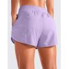 imageCRZ YOGA Womens High Waisted Running Shorts Mesh Liner 3 Dolphin Quick Dry for Athletic Gym Track Workout with Zip PocketLilac